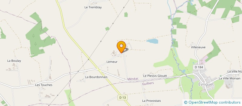 localisation de l'entreprise GFA CHANTREL  MENEAC