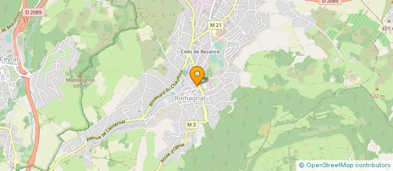 localisation de l'entreprise GFA CHANTURGUE  ROMAGNAT