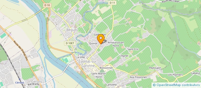 localisation de l'entreprise GFA CHASSE PIERRE  CADILLAC-SUR-GARONNE