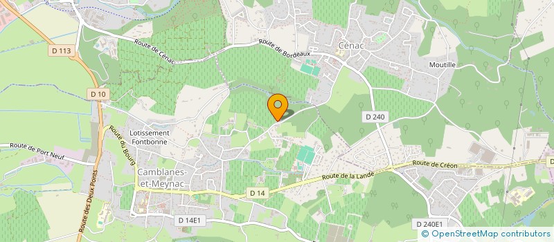 localisation de l'entreprise GFA CHATEAU BRETHOUS  CAMBLANES-ET-MEYNAC