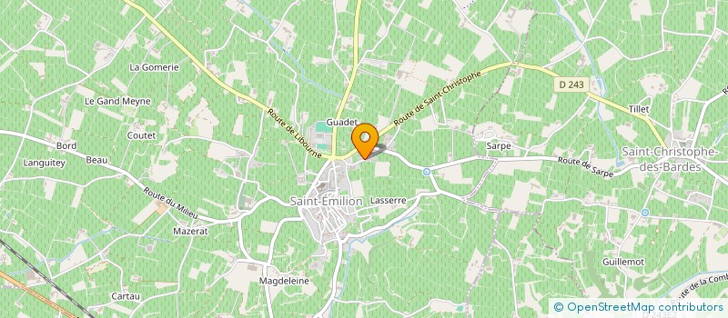localisation de l'entreprise GFA CHATEAU CARDINAL-VILLEMAURINE  SAINT-EMILION