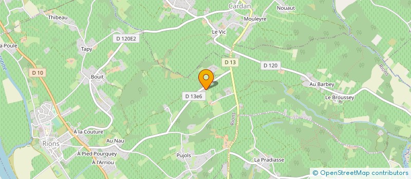 localisation de l'entreprise GFA CHATEAU CAYLA  RIONS