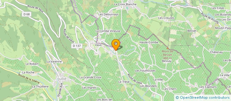 localisation de l'entreprise GFA CHATEAU D ENVAUX à JULIENAS