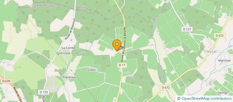 localisation de l'entreprise GFA CHATEAU DE BEAULIEU  SAUVETERRE-DE-GUYENNE