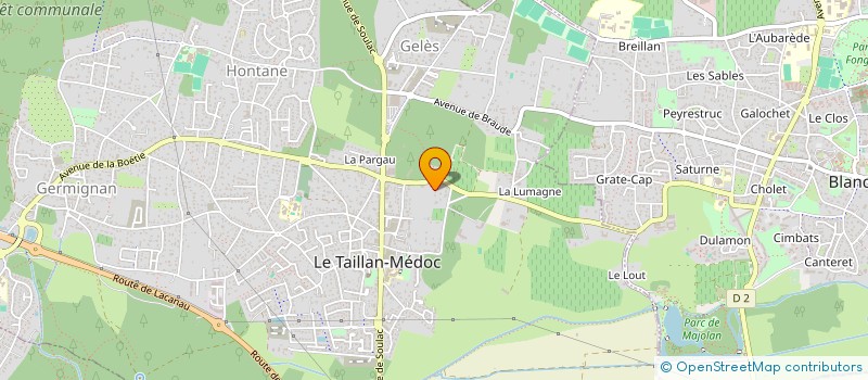 localisation de l'entreprise GFA CHATEAU DE LA DAME BLANCHE  LE TAILLAN-MEDOC