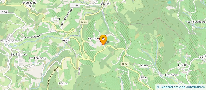 localisation de l'entreprise GFA CHATEAU DES LABOURONS  FLEURIE