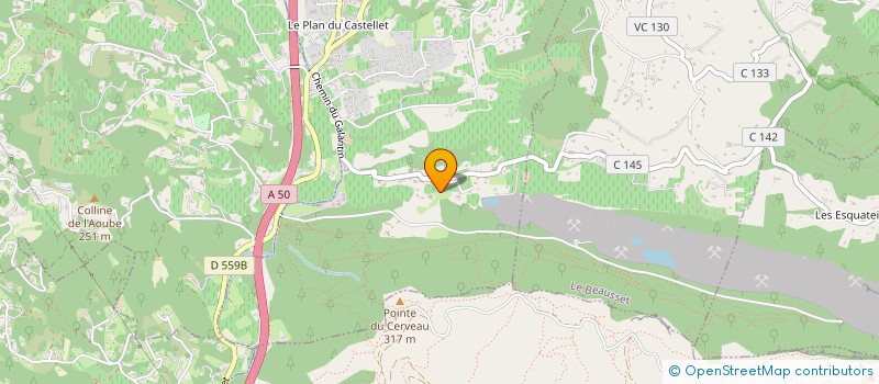 localisation de l'entreprise GFA CHATEAU DU MAZET DE CASSAN  LE BEAUSSET