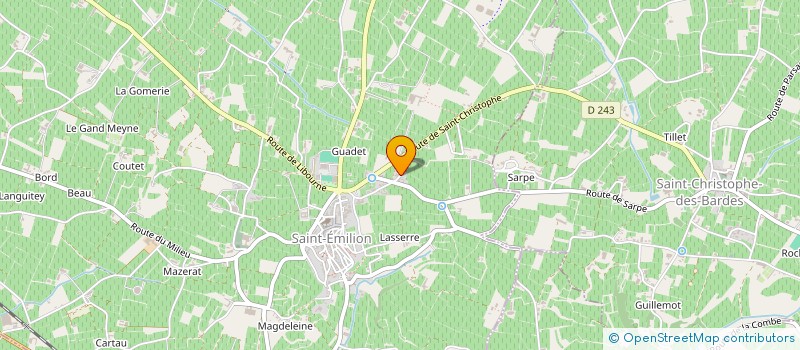 localisation de l'entreprise GFA CHATEAU LA COUSPAUDE  SAINT-EMILION