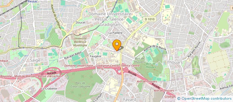 localisation de l'entreprise GFA CHATEAU LA FORET  PESSAC