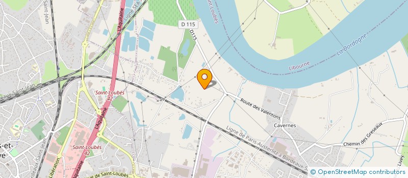 localisation de l'entreprise GFA CHATEAU LES BARENNES  SAINT-LOUBES