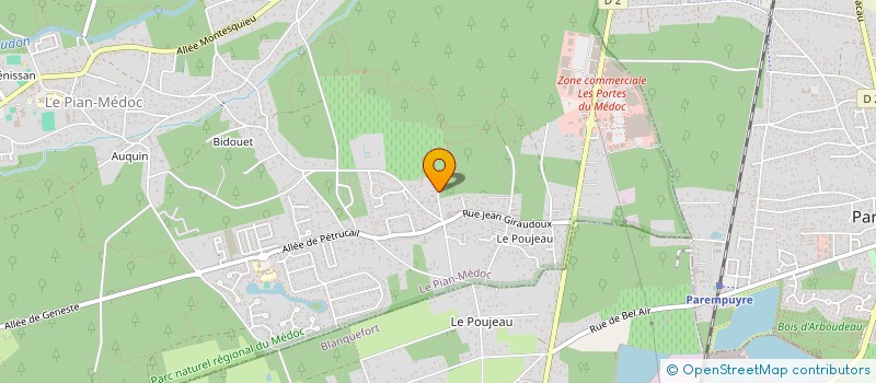 localisation de l'entreprise GFA CHATEAU MAURIAN DE PRADE à LE PIAN-MEDOC