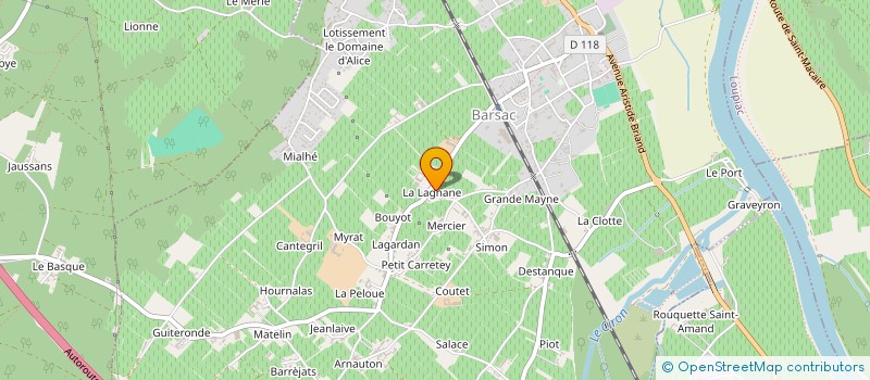 localisation de l'entreprise GFA CHATEAU MENOTA  BARSAC