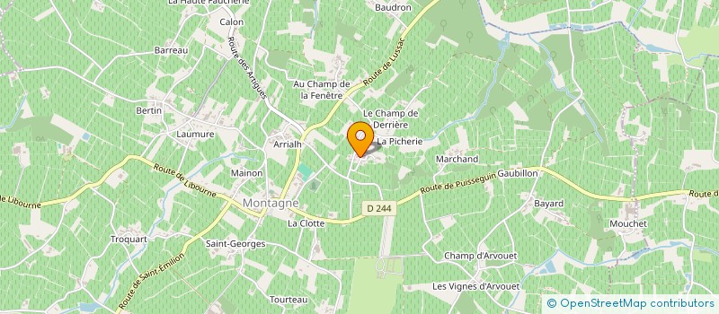 localisation de l'entreprise GFA CHATEAU ROCHES DE GUITARD  MONTAGNE