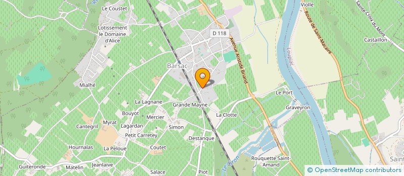 localisation de l'entreprise GFA CHATEAU ROUMIEU  BARSAC