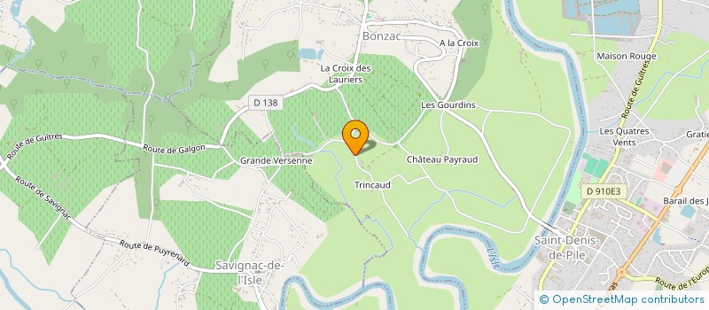 localisation de l'entreprise GFA CHATEAU TRINCAUD  BONZAC