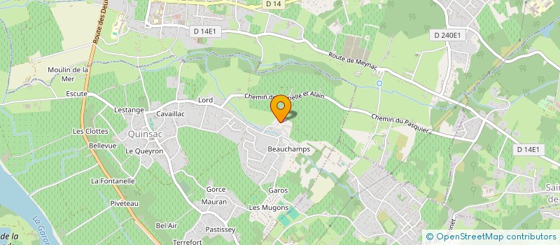 localisation de l'entreprise GFA CHATEAUX DU CLOS GALLETEAU  QUINSAC