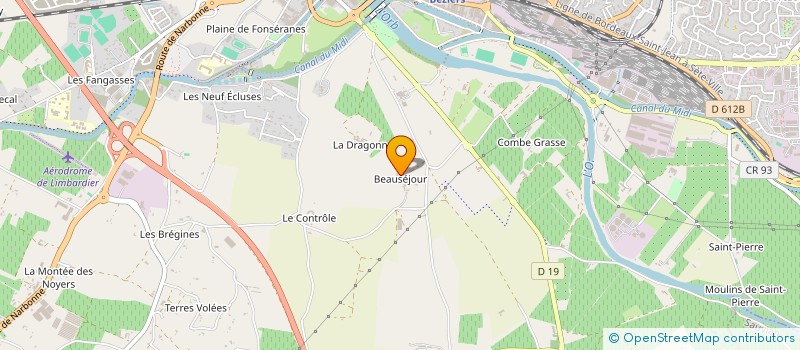 localisation de l'entreprise GFA CHEVIN  BEZIERS