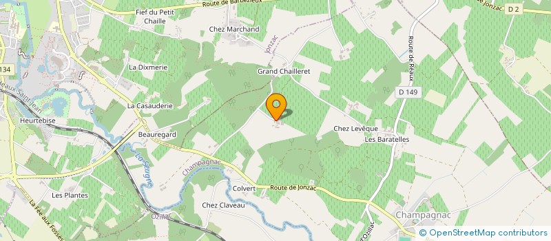 localisation de l'entreprise GFA CHEZ MARCEAU à CHAMPAGNAC