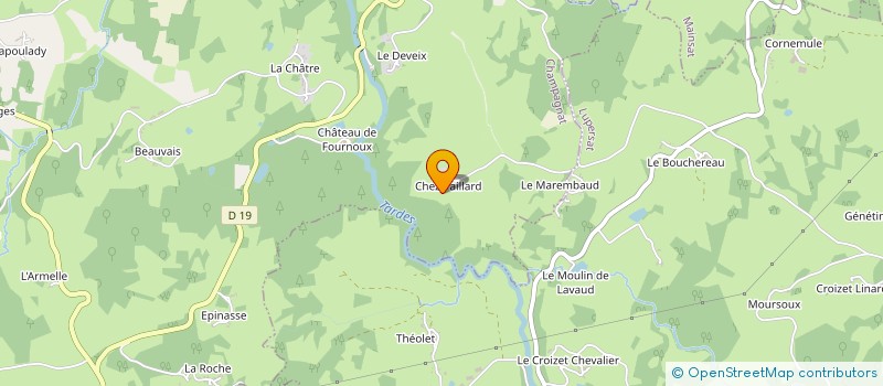 localisation de l'entreprise GFA CHEZ PAILLARD à CHAMPAGNAT