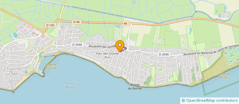 localisation de l'entreprise GFA CHOLAIS à LA TRANCHE-SUR-MER