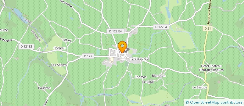 localisation de l'entreprise GFA CLAVE BUGNET à LUSSAC