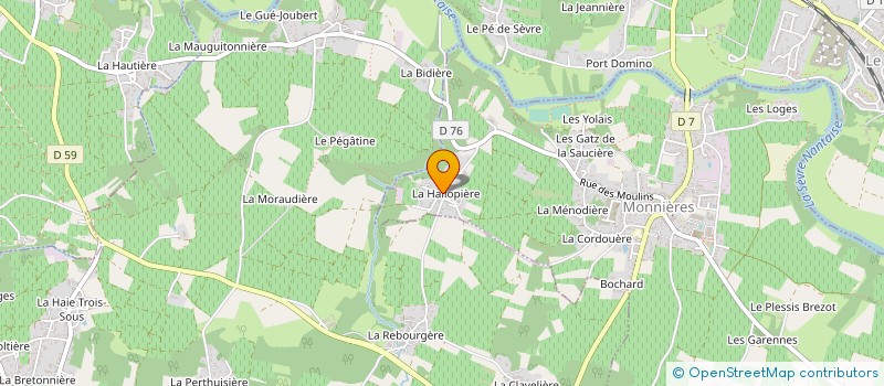 localisation de l'entreprise GFA CLOS DES GENETAIS  MONNIERES