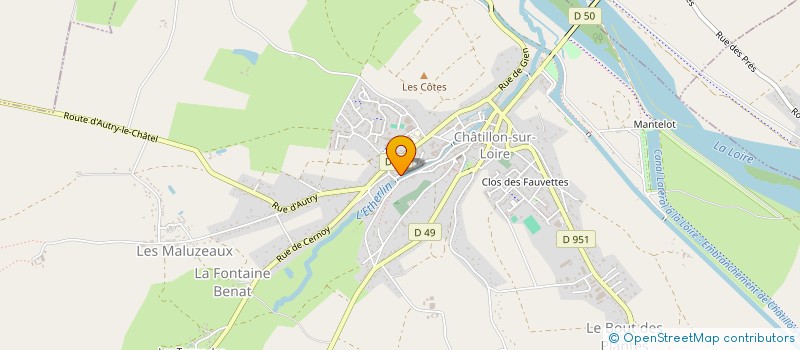 localisation de l'entreprise GFA CNL à CHATILLON-SUR-LOIRE