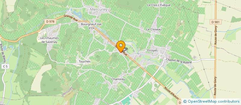 localisation de l'entreprise GFA COTE D ARGENT à MERCUREY