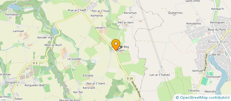 localisation de l'entreprise GFA CROAS AR BEG HOUARN  COAT-MEAL