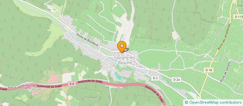 localisation de l'entreprise GFA CUVERIE CITEAUX DOMAINE P SEGUIN  SAVIGNY-LES-BEAUNE