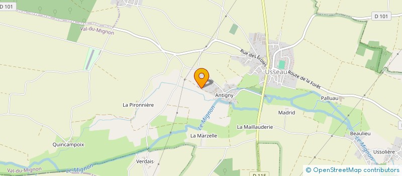 localisation de l'entreprise GFA D'ANTIGNY  VAL-DU-MIGNON