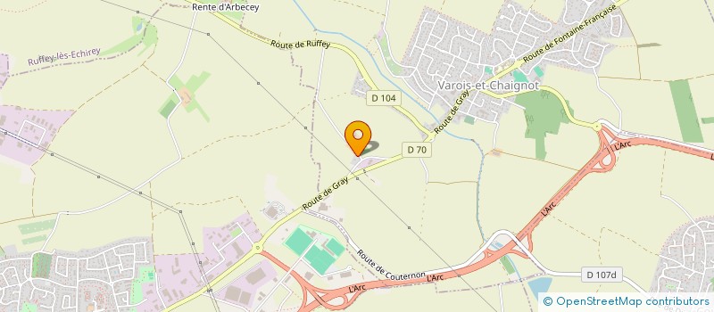 localisation de l'entreprise GFA D'ARBRESSEY VAROIS  VAROIS-ET-CHAIGNOT
