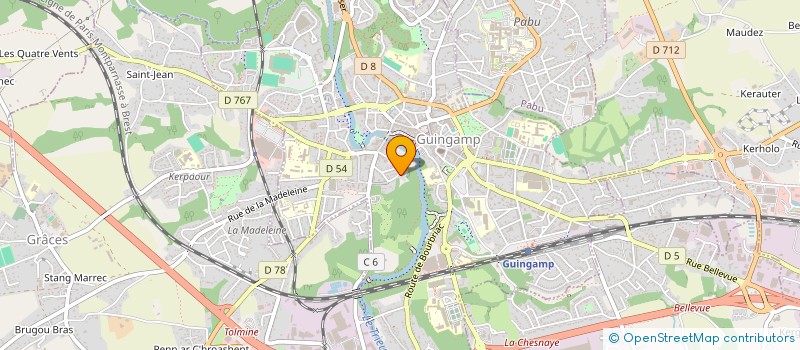 localisation de l'entreprise GFA D'AVAUGOUR  GUINGAMP