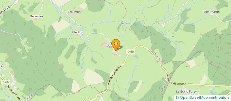 localisation de l'entreprise GFA D AZU  SAINT-ROMAIN-SOUS-GOURDON