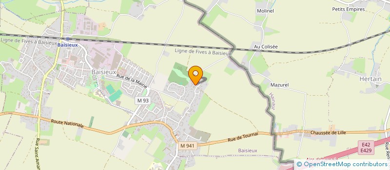 localisation de l'entreprise GFA D'ESCAMIN  BAISIEUX