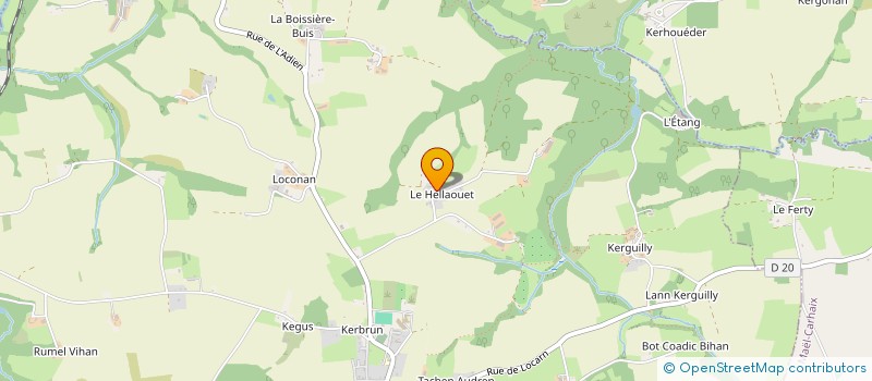 localisation de l'entreprise GFA D'HELLAOUET  TREBRIVAN