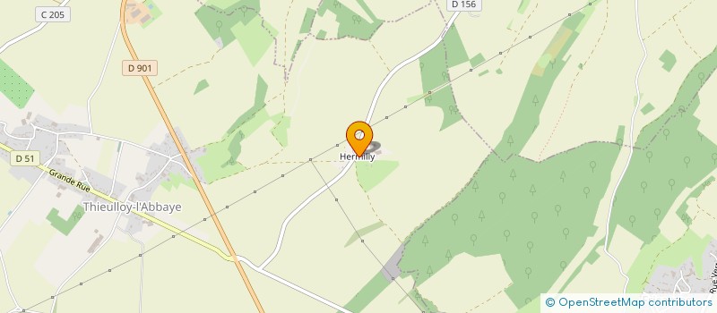 localisation de l'entreprise GFA D'HERMILLY  THIEULLOY-L'ABBAYE