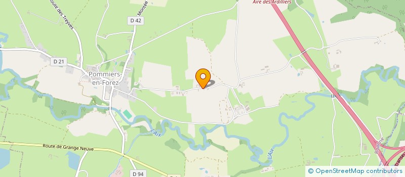 localisation de l'entreprise GFA D'UXELOUP  POMMIERS-EN-FOREZ