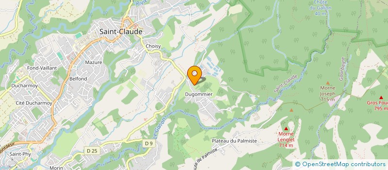 localisation de l'entreprise GFA DE BAGATELLE à SAINT-CLAUDE