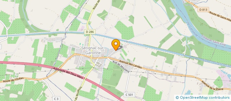 localisation de l'entreprise GFA DE BASQUE ET LAGRANGE à SERIGNAC-SUR-GARONNE
