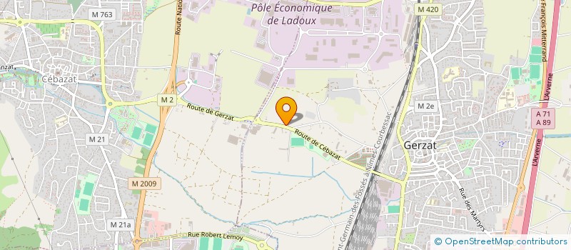 localisation de l'entreprise GFA DE BATOIN  GERZAT