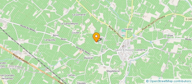 localisation de l'entreprise GFA DE BEAUSEJOUR BECOT  SAINT-EMILION