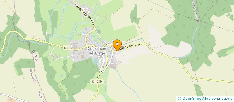 localisation de l'entreprise GFA DE BEHOTTE à COUSANCES-LES-FORGES