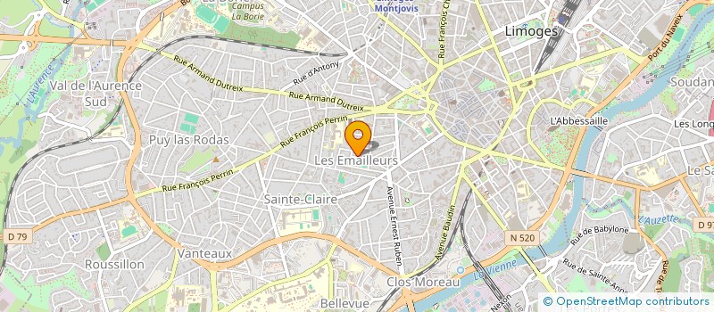 localisation de l'entreprise GFA DE BELLEFAYE à LIMOGES