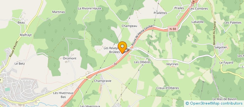 localisation de l'entreprise GFA DE BELLEVUE  MONISTROL-SUR-LOIRE