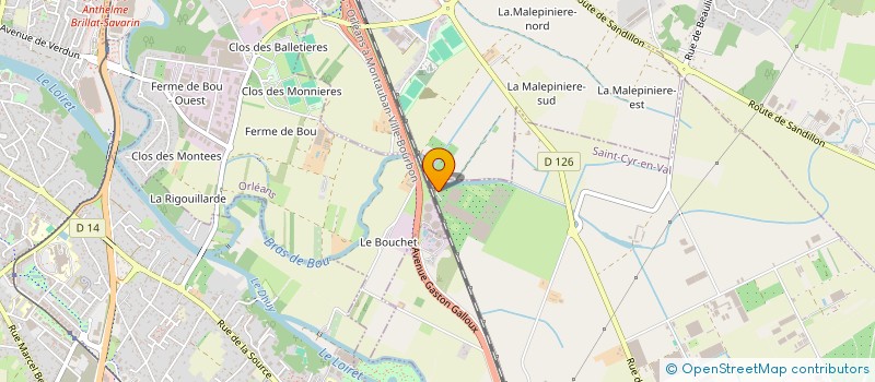 localisation de l'entreprise GFA DE BELLEVUE  SAINT-CYR-EN-VAL