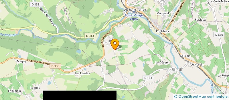 localisation de l'entreprise GFA DE BILLY  LEGNY