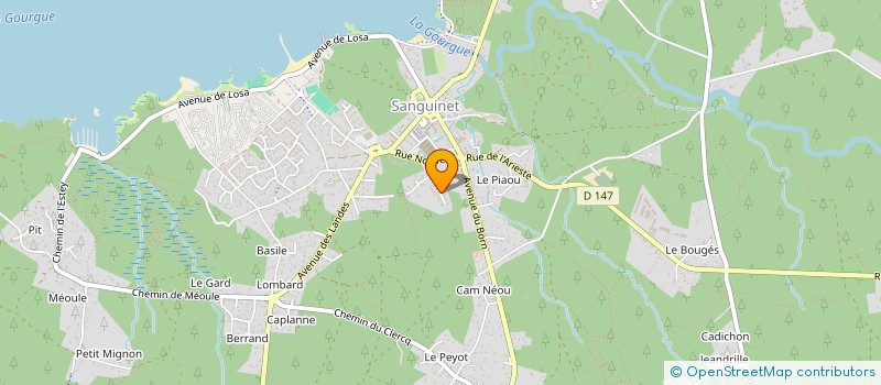 localisation de l'entreprise GFA DE BORDENEUVE à SANGUINET