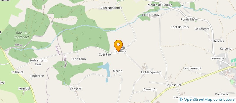 localisation de l'entreprise GFA DE BOTMARS  CLEGUEREC