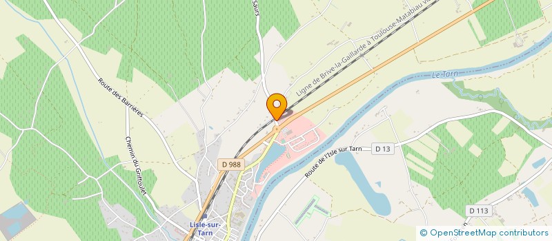 localisation de l'entreprise GFA DE BOURNAZEL à LISLE-SUR-TARN